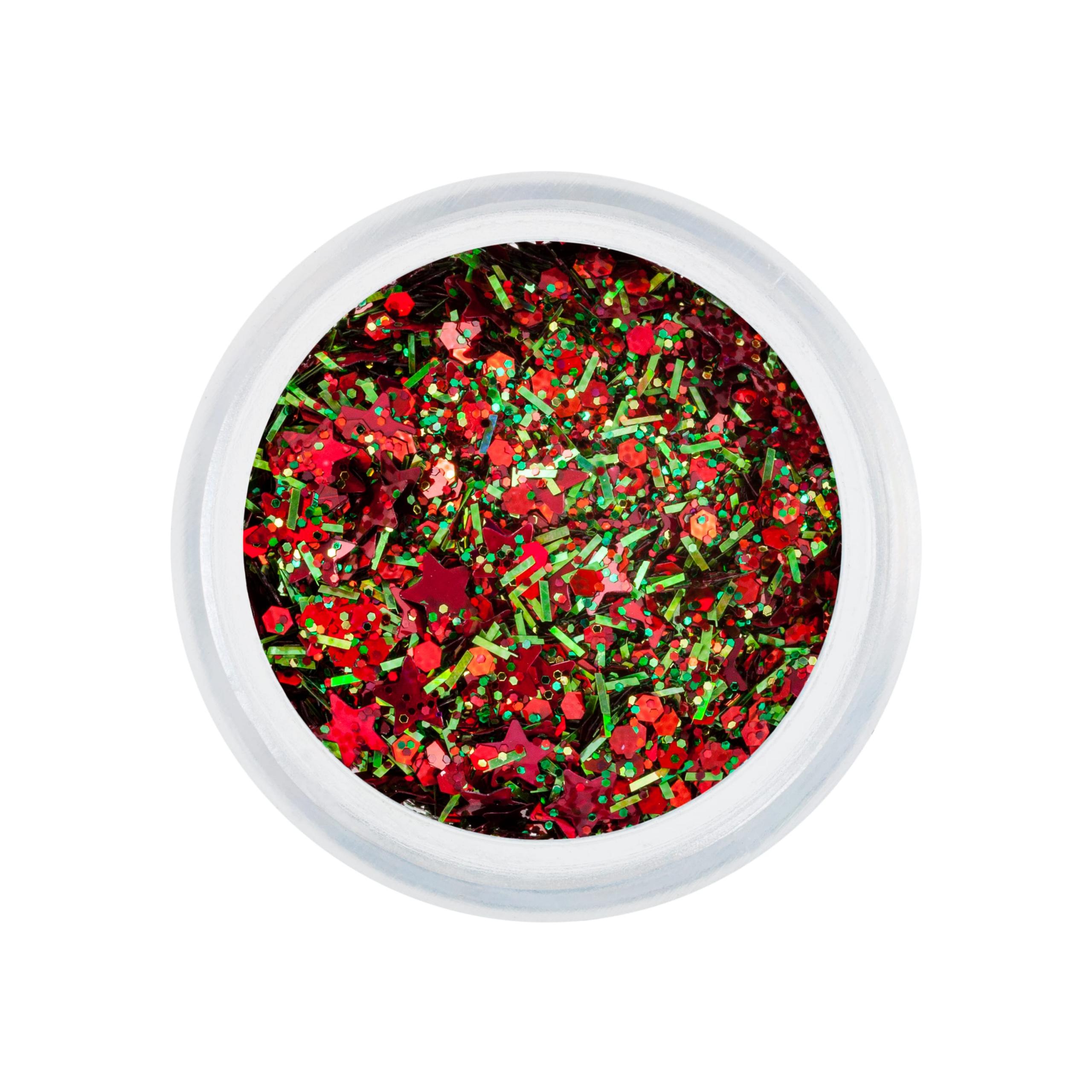 Magic glitter red stars