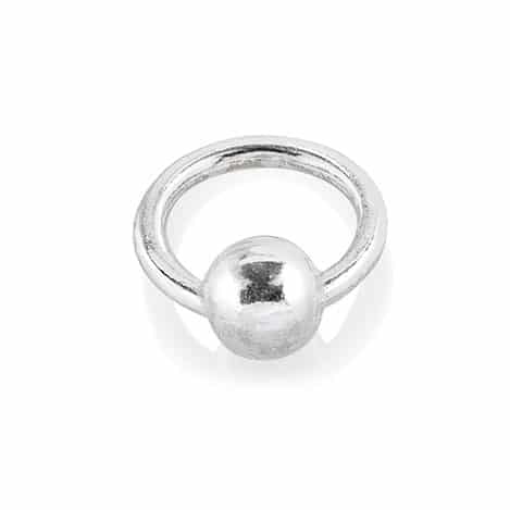 Nail-Art Piercing, silber Kugel