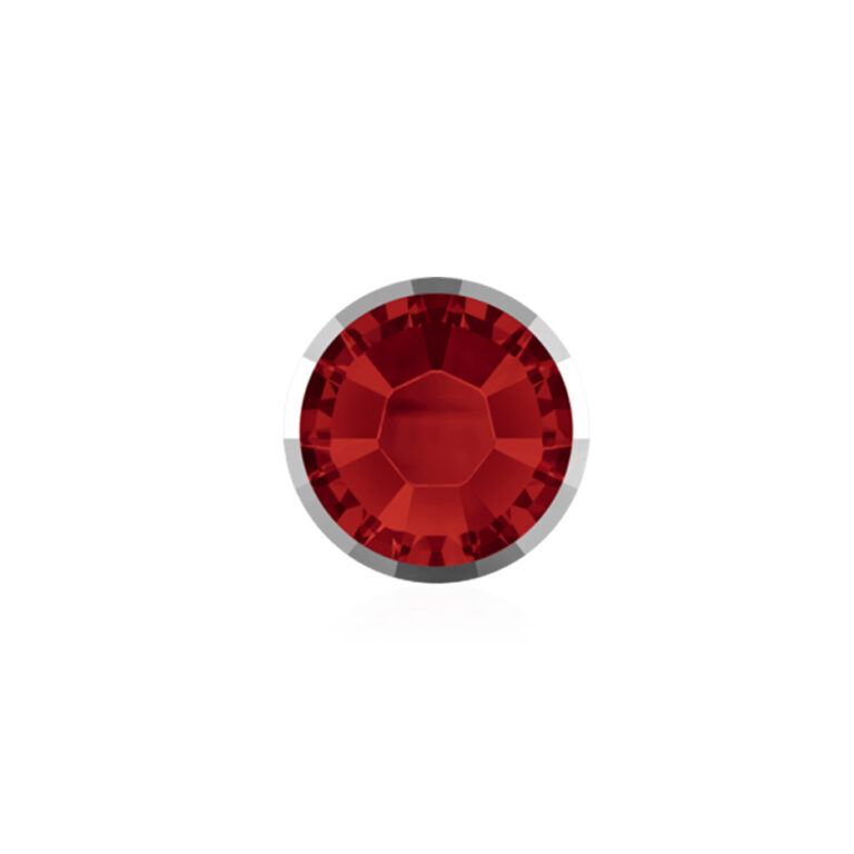 Steine light siam mit Silberrand - 2.5 mm