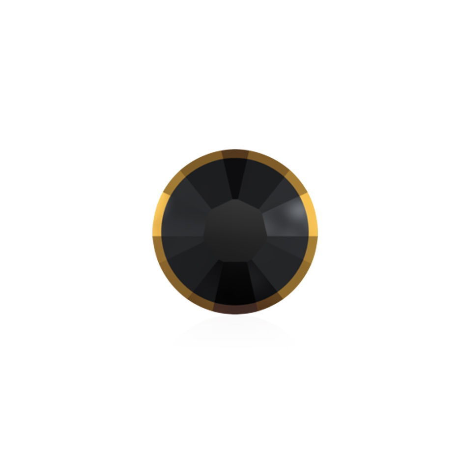 Steine Black mit Goldrand - 2.5 mm