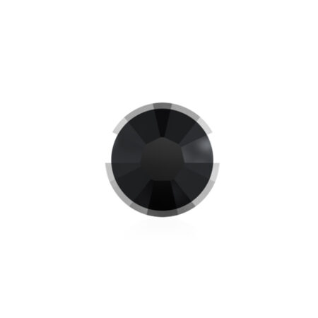 Steine Black mit Silberrand - 2.5 mm