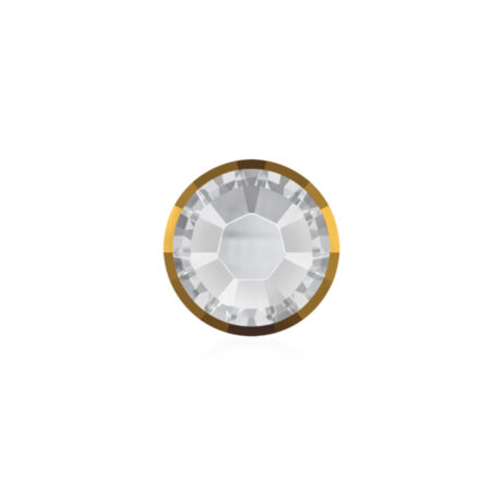 Steine Clear mit Goldrand - 2.5 mm