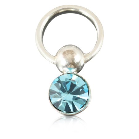 Nail-Art Piercing, crystal acquamarine