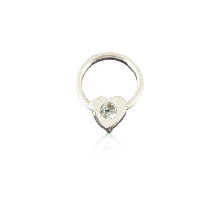 Nail-Art Piercing, Herz silber clear