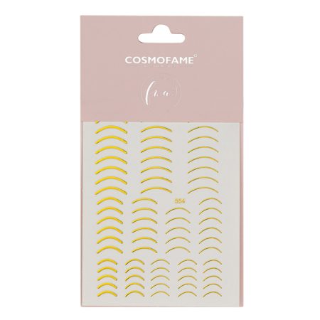 nailart sticker 3D decoration golden curves