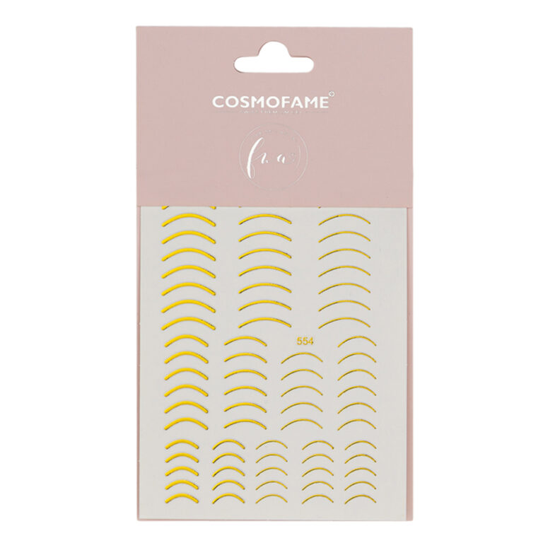 nailart sticker 3D decoration golden curves