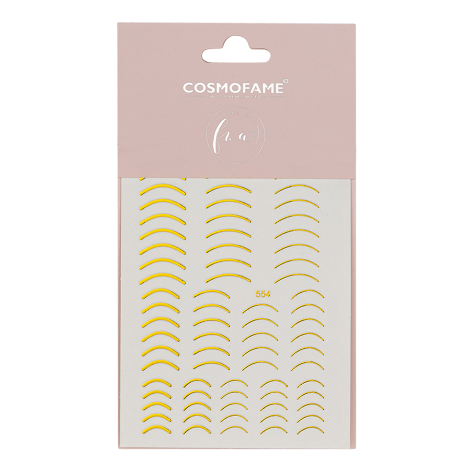 nailart sticker 3D decoration golden curves