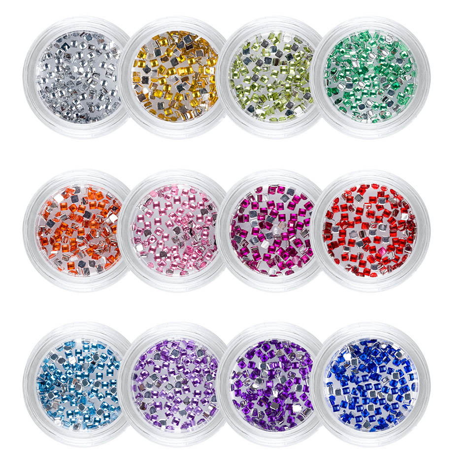 Strass Steine Set Quadrate