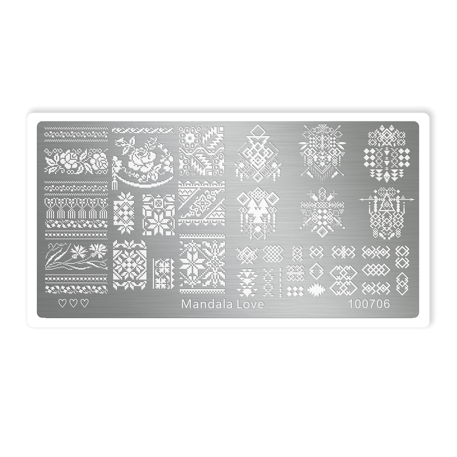 Template Mandala Love Henna
