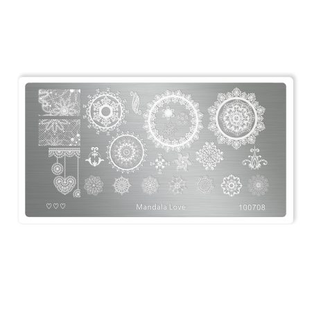 Template Mandala Love Crystals