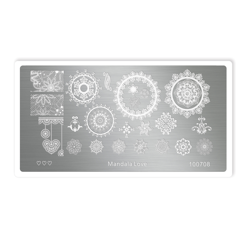 Template Mandala Love Crystals