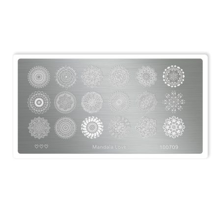 Template Mandala Love Hypnotic Flower