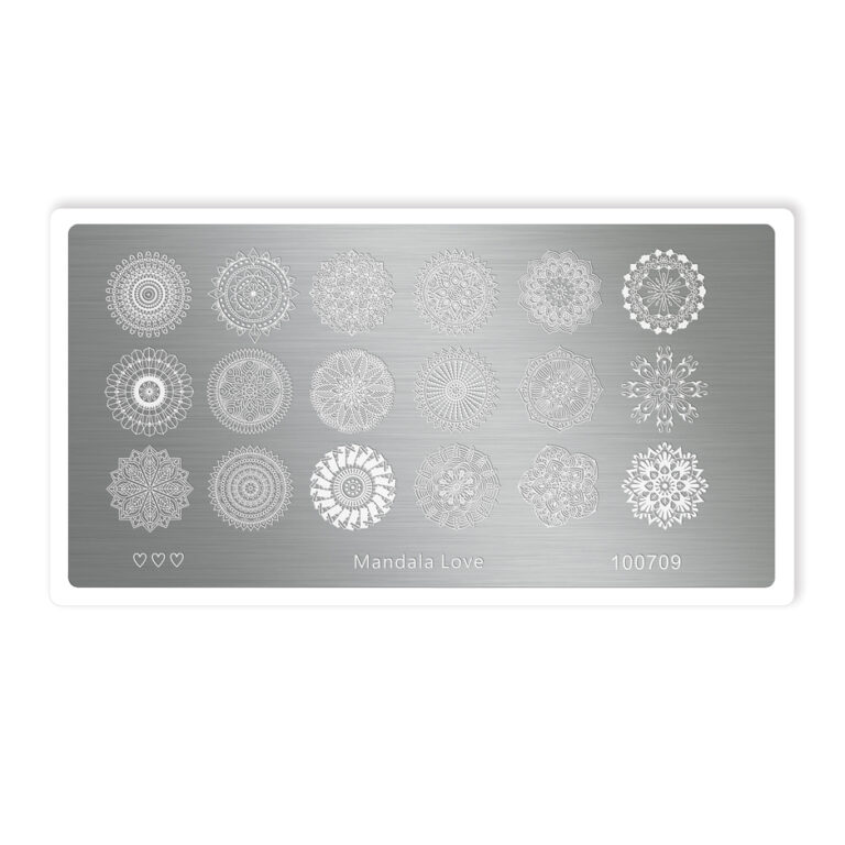 Template Mandala Love Hypnotic Flower