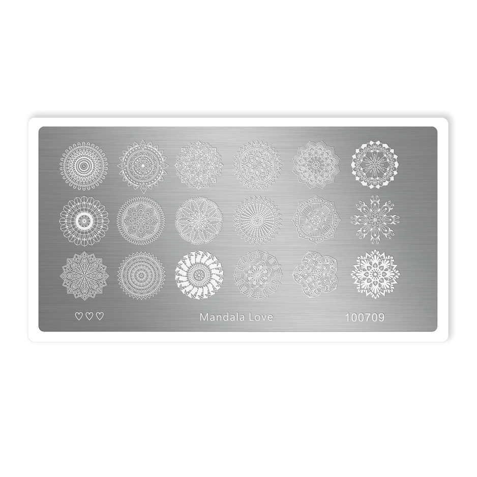 Template Mandala Love Hypnotic Flower