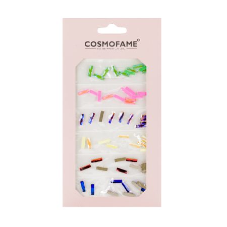 Nailart Strass Steine Set glitzernd, leuchtende Rechtecke