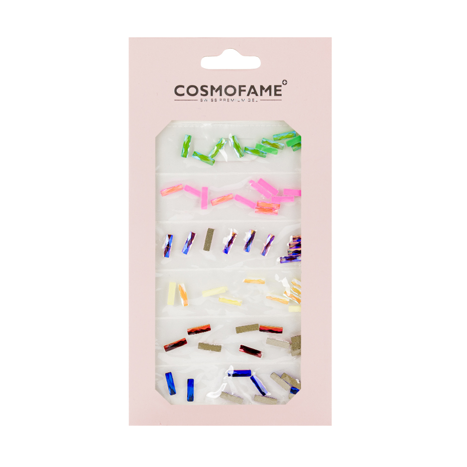 Nailart Strass Steine Set glitzernd, leuchtende Rechtecke