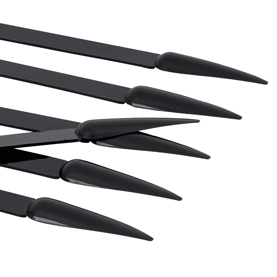 nail art stiletto-tip farbfächer schwarz