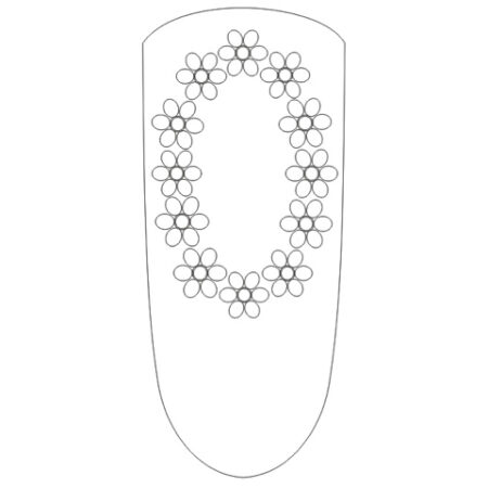 3D shapes 026 flower mirror